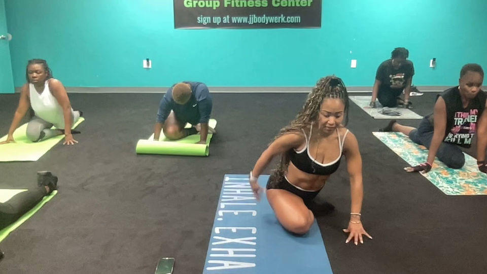 Hip, leg, and Arm Stretch